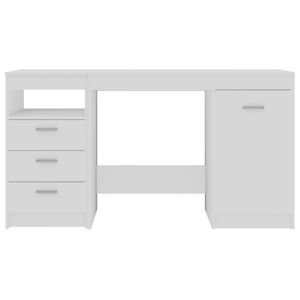 vidaXL Birou, alb, 140x50x76 cm, lemn prelucrat