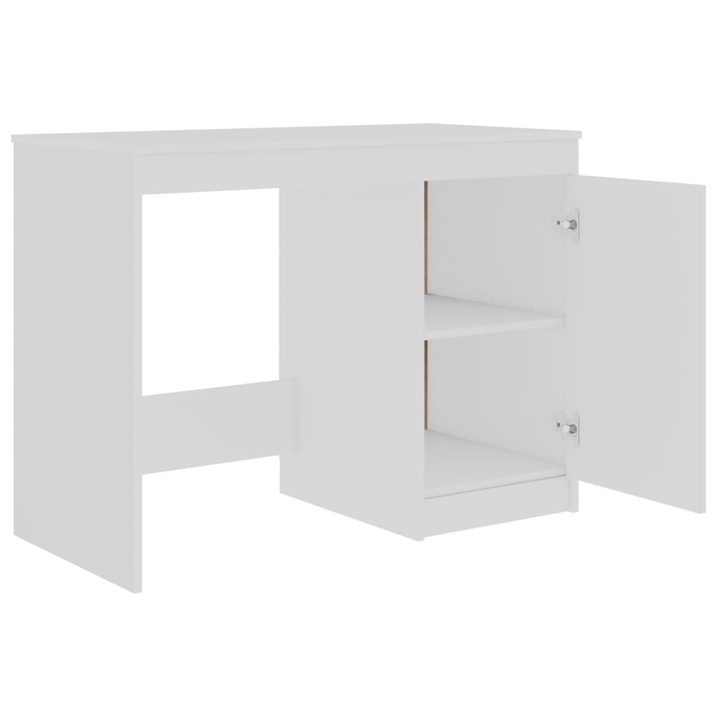vidaXL Birou, alb, 140x50x76 cm, lemn prelucrat