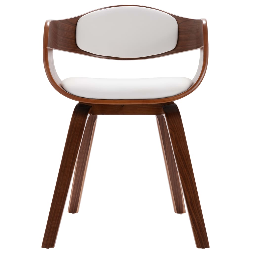 vidaXL Scaune de bucătărie, 6 buc., lemn curbat și piele ecologică