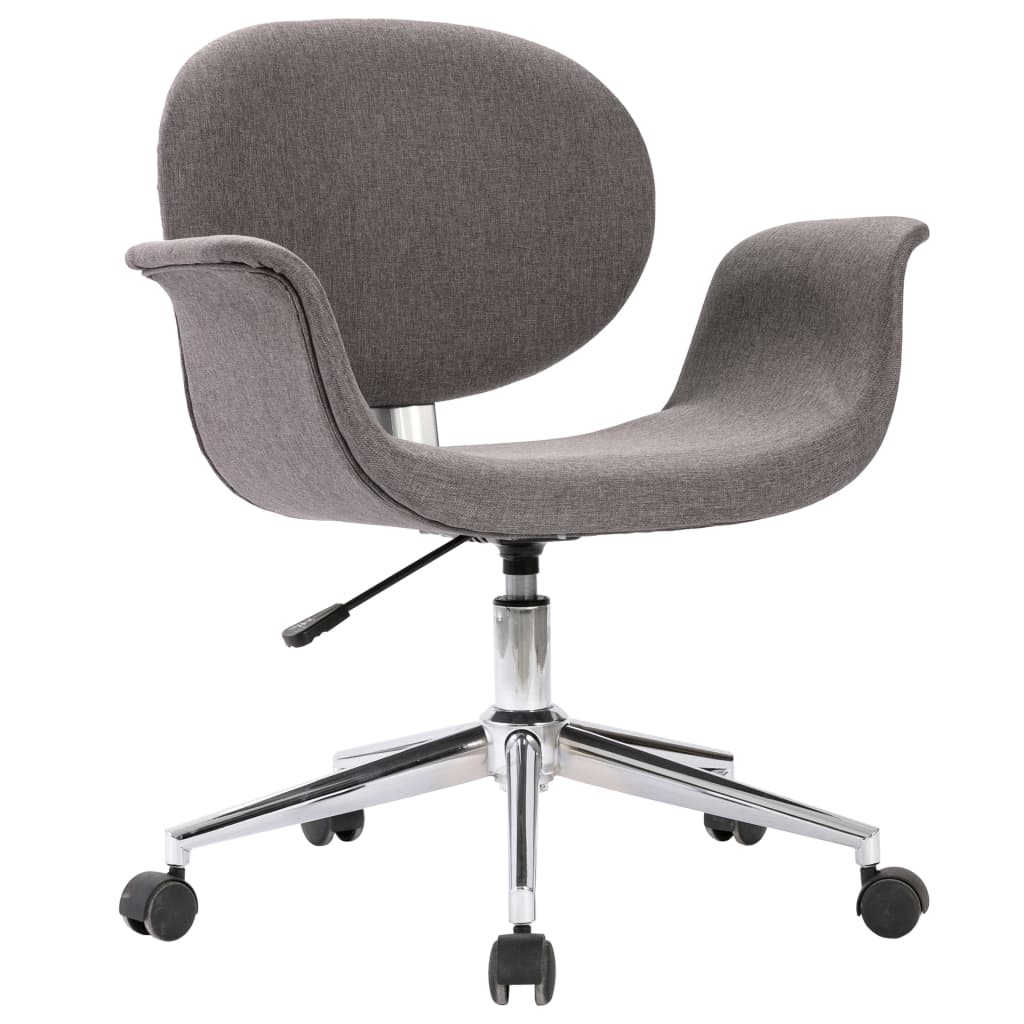 vidaXL Scaun de birou pivotant, gri, material textil vidaXL Scaun de birou pivotant, gri, material textil