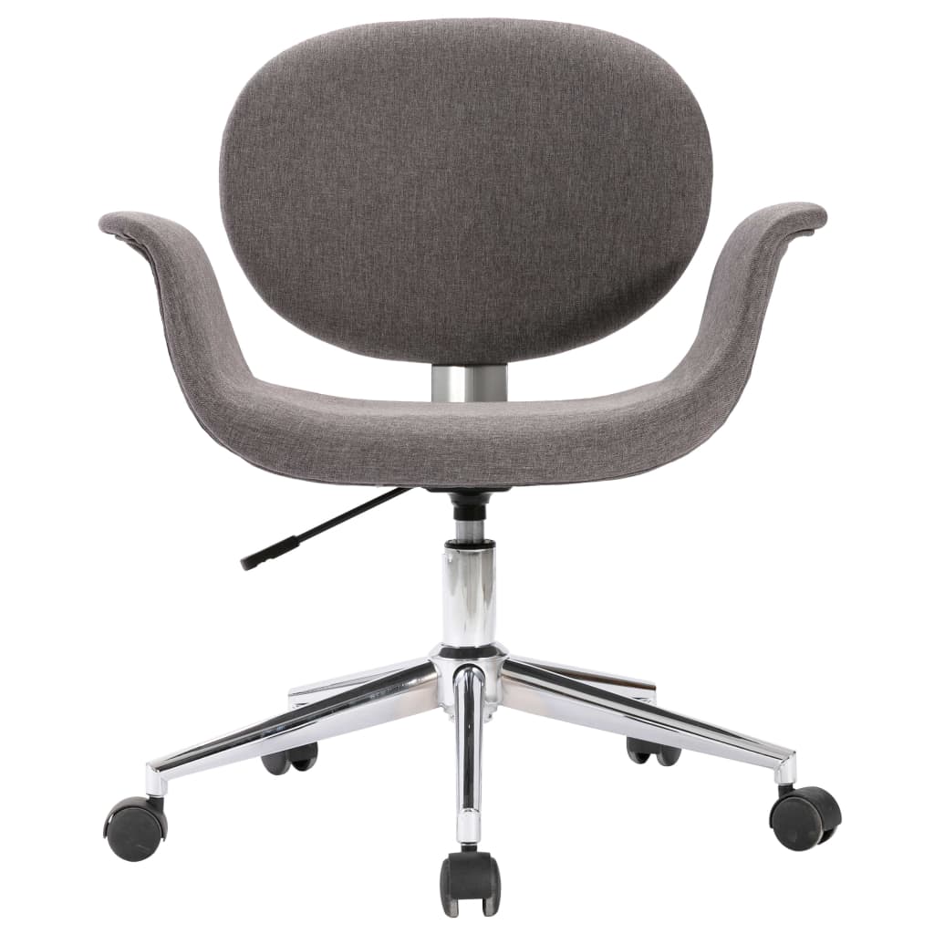 vidaXL Scaun de birou pivotant, gri, material textil vidaXL Scaun de birou pivotant, gri, material textil