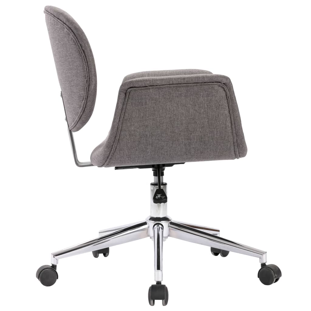 vidaXL Scaun de birou pivotant, gri, material textil vidaXL Scaun de birou pivotant, gri, material textil