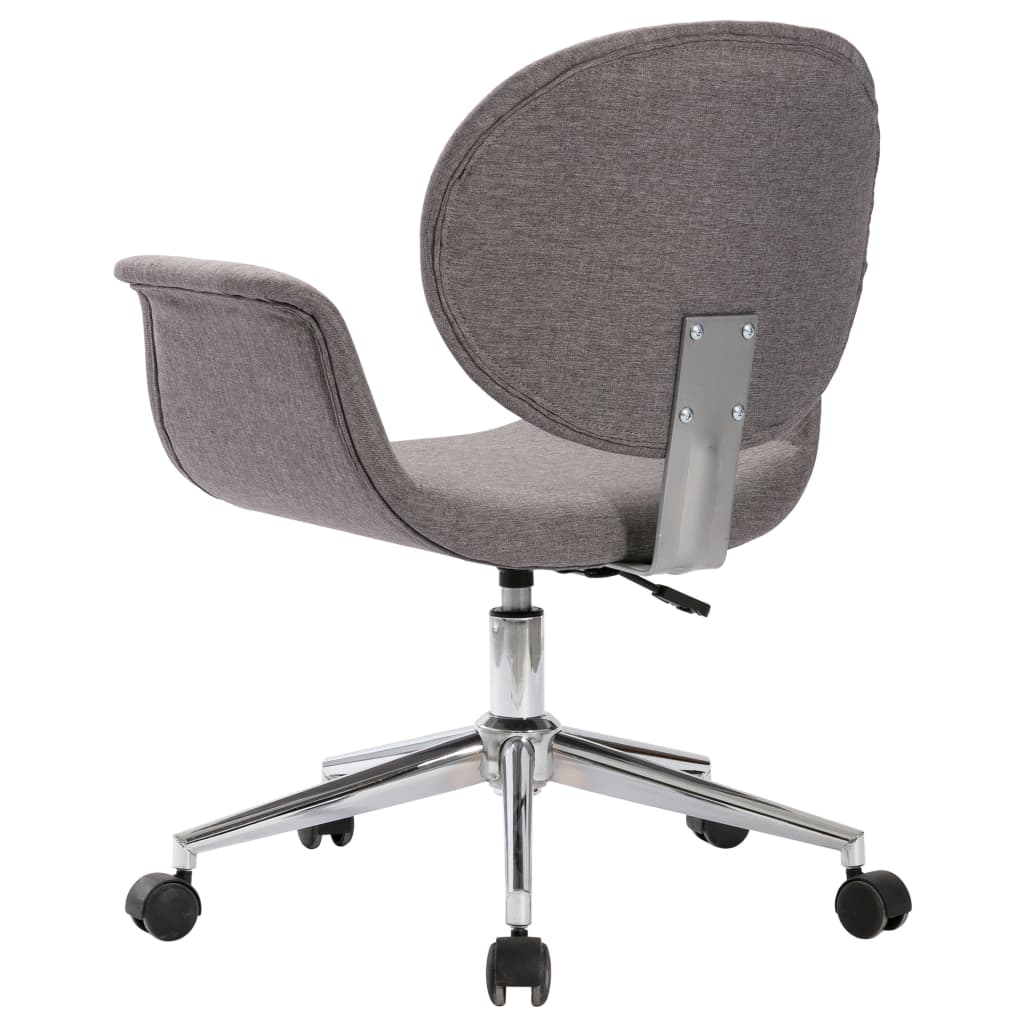 vidaXL Scaun de birou pivotant, gri, material textil vidaXL Scaun de birou pivotant, gri, material textil