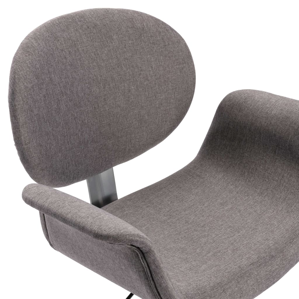 vidaXL Scaun de birou pivotant, gri, material textil vidaXL Scaun de birou pivotant, gri, material textil