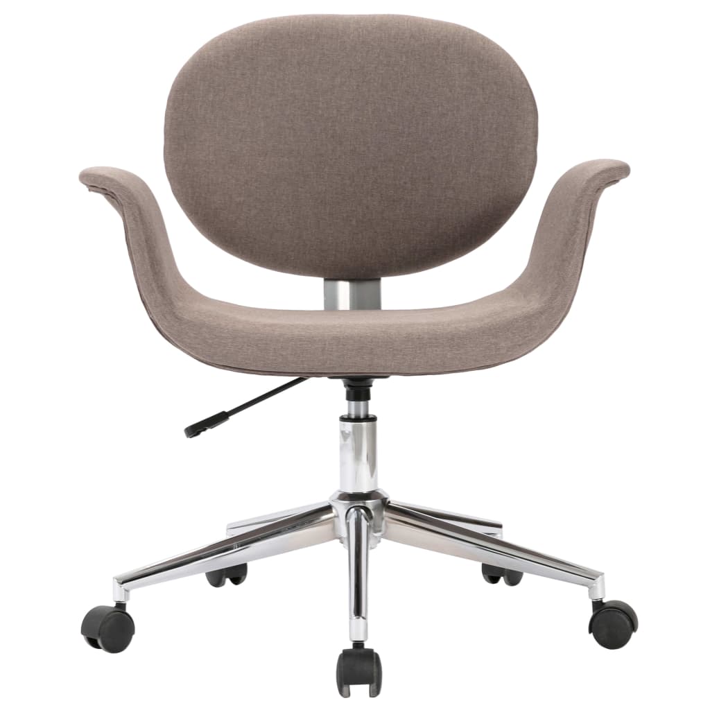 vidaXL Scaun de birou pivotant, gri taupe, material textil vidaXL Scaun de birou pivotant, gri taupe, material textil