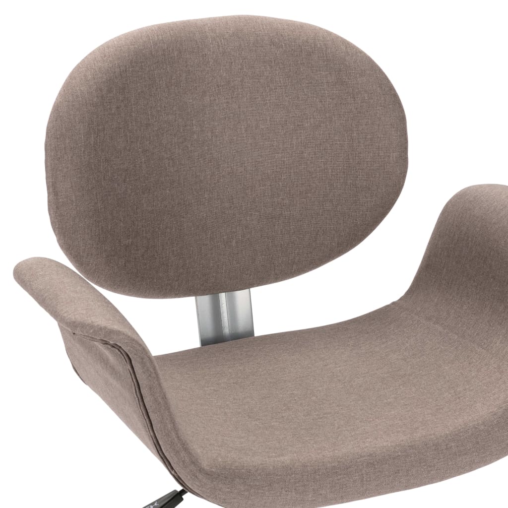 vidaXL Scaun de birou pivotant, gri taupe, material textil vidaXL Scaun de birou pivotant, gri taupe, material textil