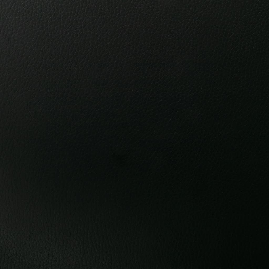 vidaXL Scaune de bucătărie pivotante, 2 buc. negru, piele ecologică