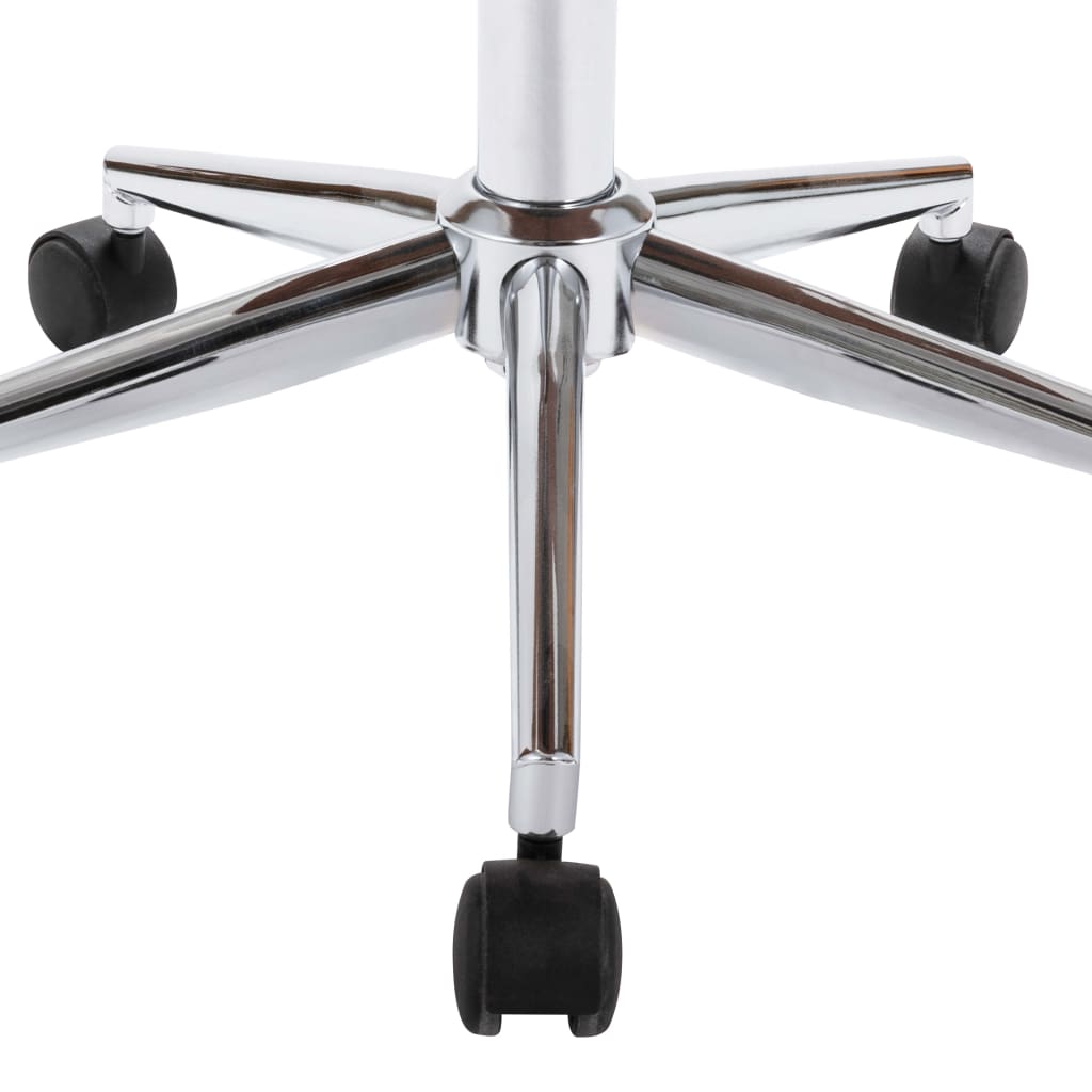 vidaXL Scaune de bucătărie pivotante, 2 buc., alb, piele artificială