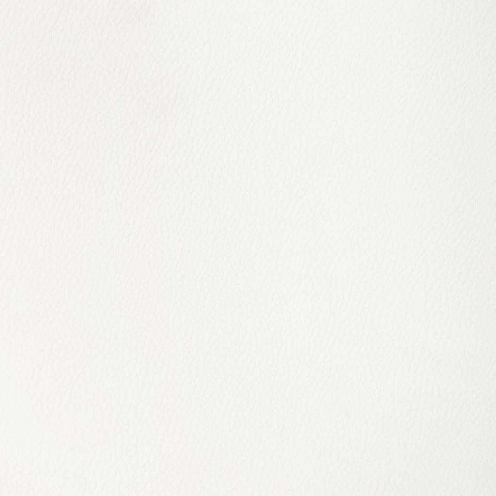 vidaXL Scaune de masă pivotante, 4 buc., alb, piele ecologică