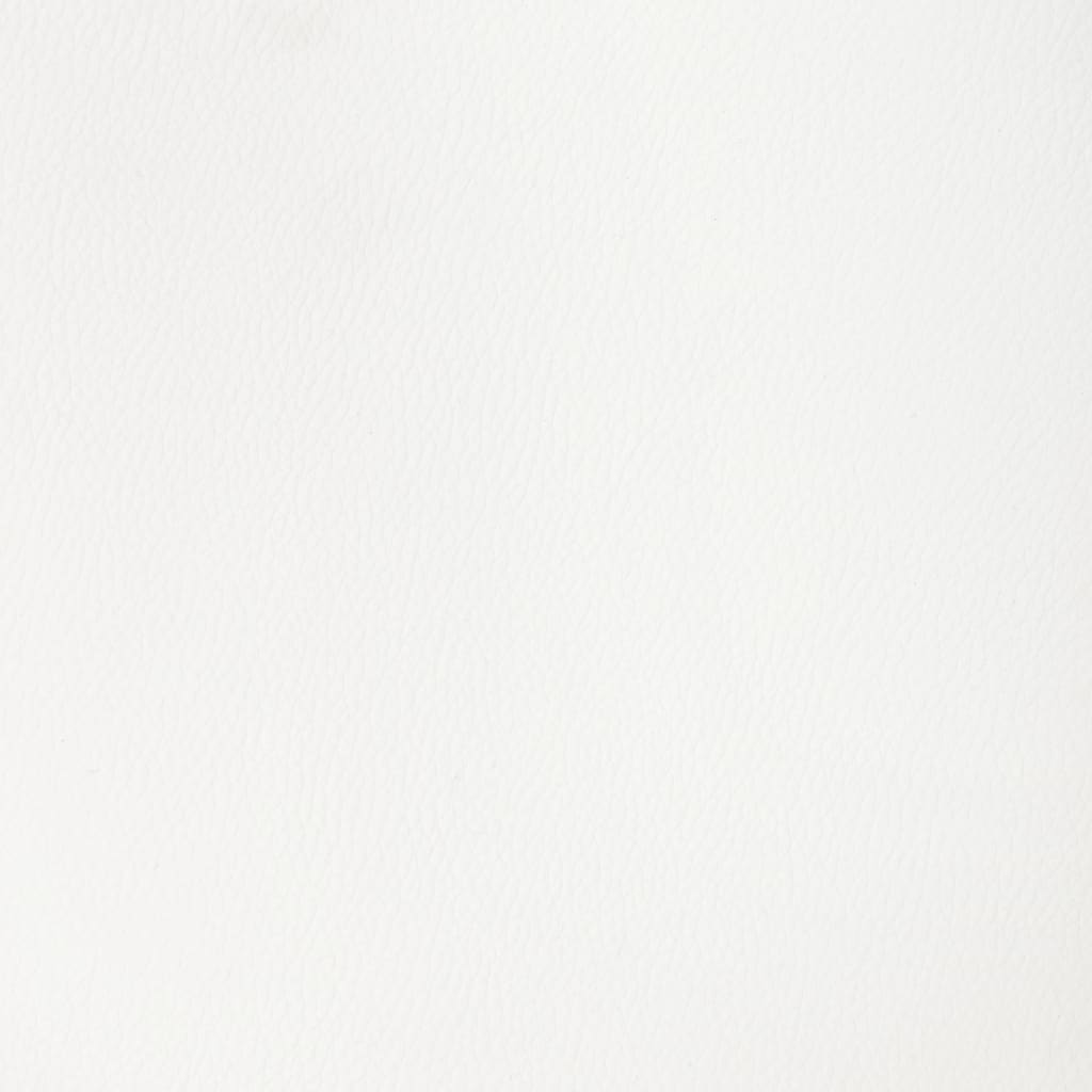 vidaXL Scaune de bucătărie pivotante, 6 buc., alb, piele ecologică