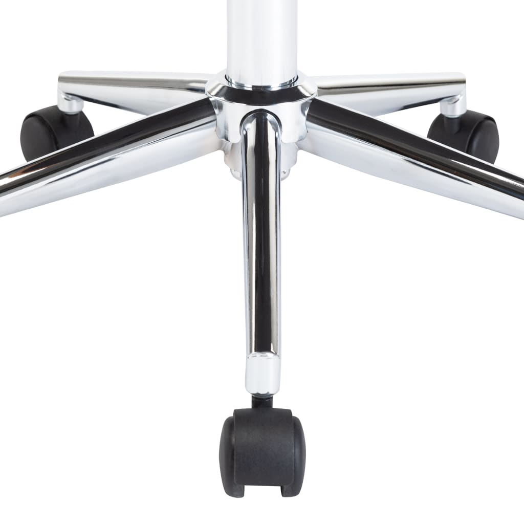 vidaXL Scaune pivotante, 4 buc. alb, lemn curbat & piele ecologică