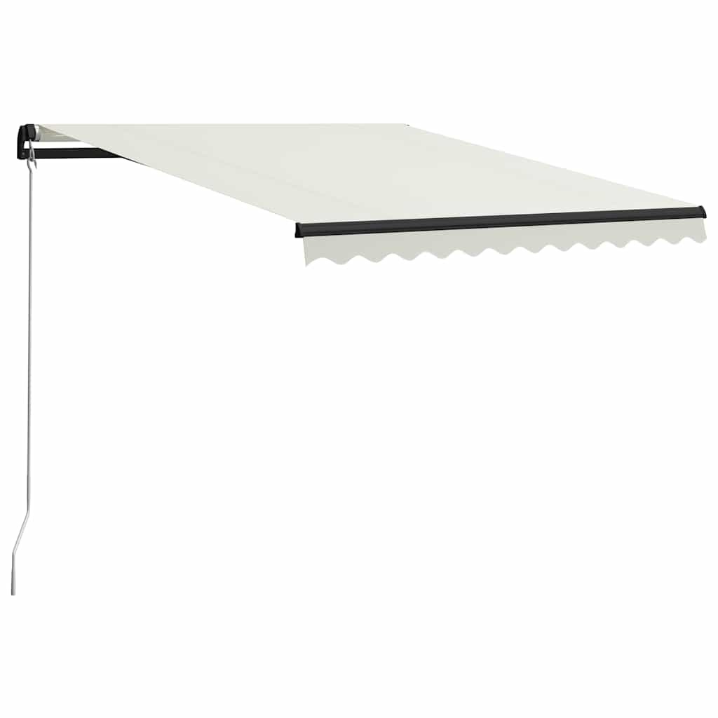 vidaXL Copertină retractabilă manual cu LED, crem, 300 x 250 cm