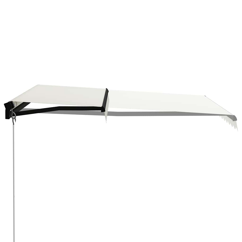 vidaXL Copertină retractabilă manual cu LED, crem, 300 x 250 cm