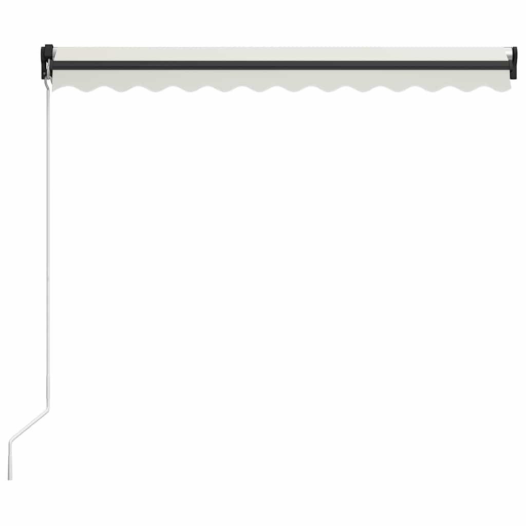 vidaXL Copertină retractabilă manual cu LED, crem, 300 x 250 cm