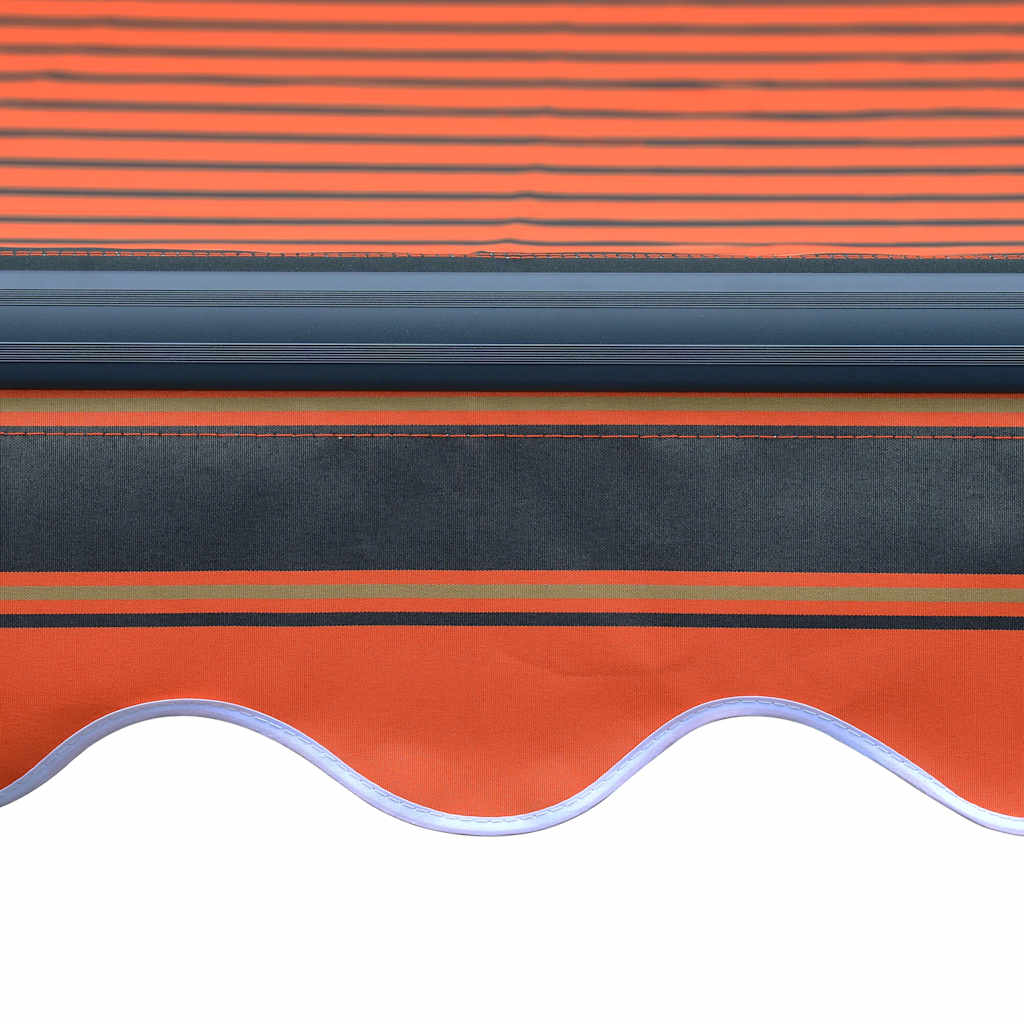 vidaXL Copertină retractabilă manual LED portocaliu/maro, 450 x 300 cm vidaXL Copertină retractabilă manual LED portocaliu/maro, 450 x 300 cm