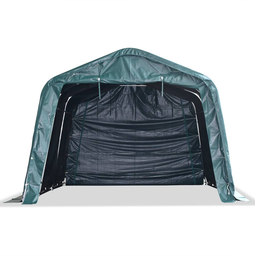 vidaXL Cort de animale detașabil verde închis 3,3x4,8m PVC 550g/m²