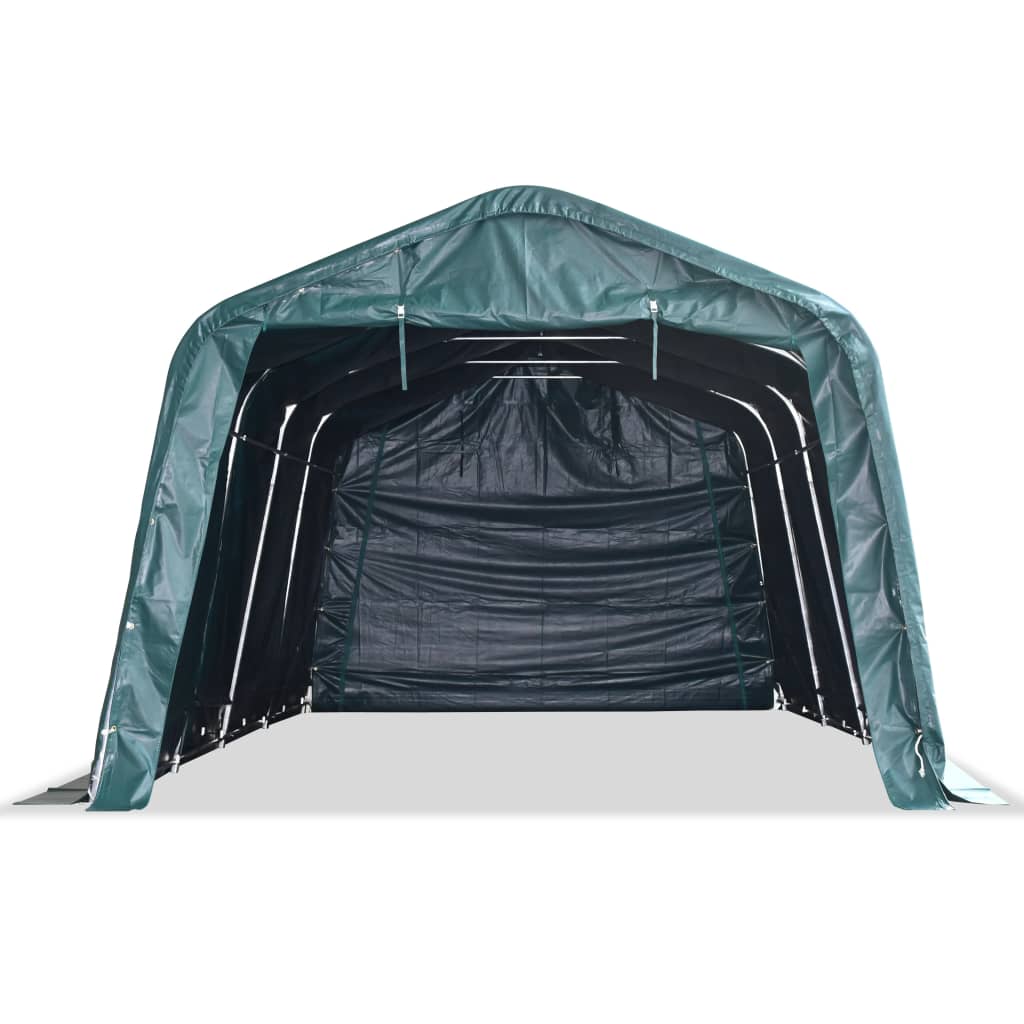 vidaXL Cort mobil pentru animale verde închis 3,3x6,4m PVC 550g/m²