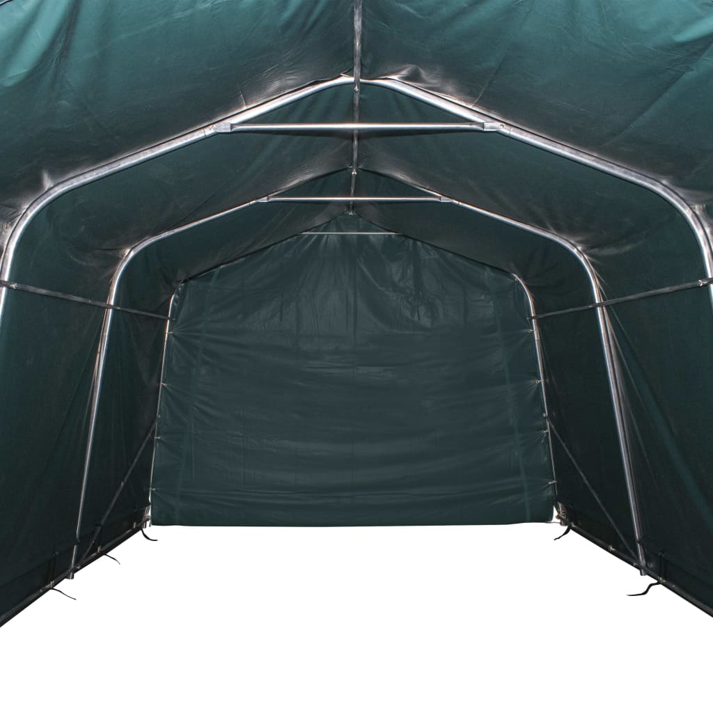 vidaXL Cort mobil pentru animale verde închis 3,3x6,4m PVC 550g/m²