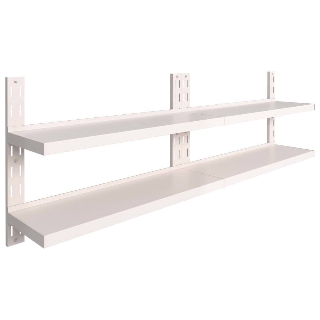 vidaXL Rafturi suspendate 2 niveluri 2 buc. 240x30 cm oțel inoxidabil