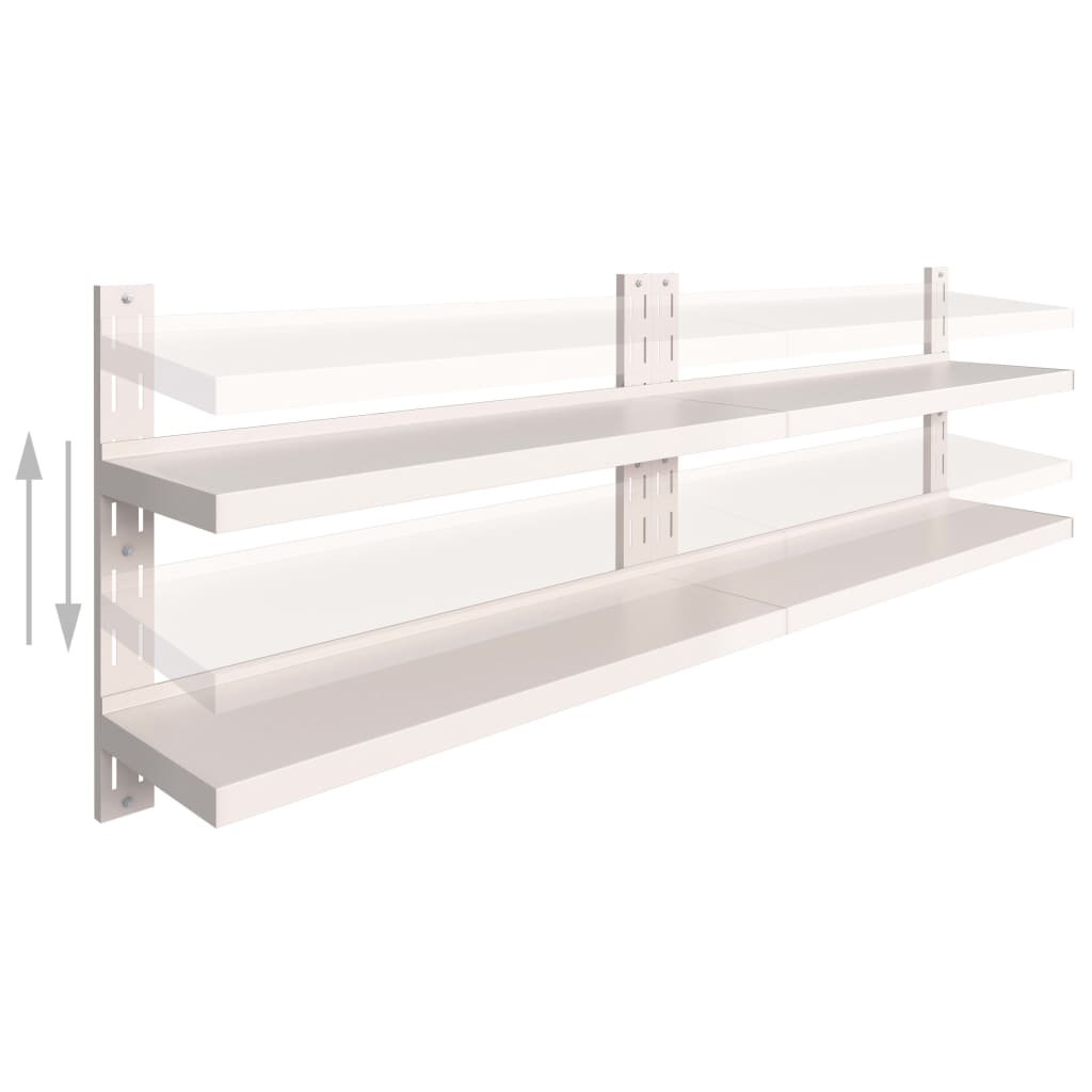 vidaXL Rafturi suspendate 2 niveluri 2 buc. 240x30 cm oțel inoxidabil