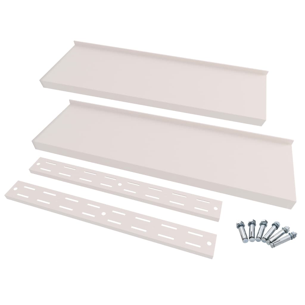 vidaXL Rafturi suspendate 2 niveluri 2 buc. 240x30 cm oțel inoxidabil