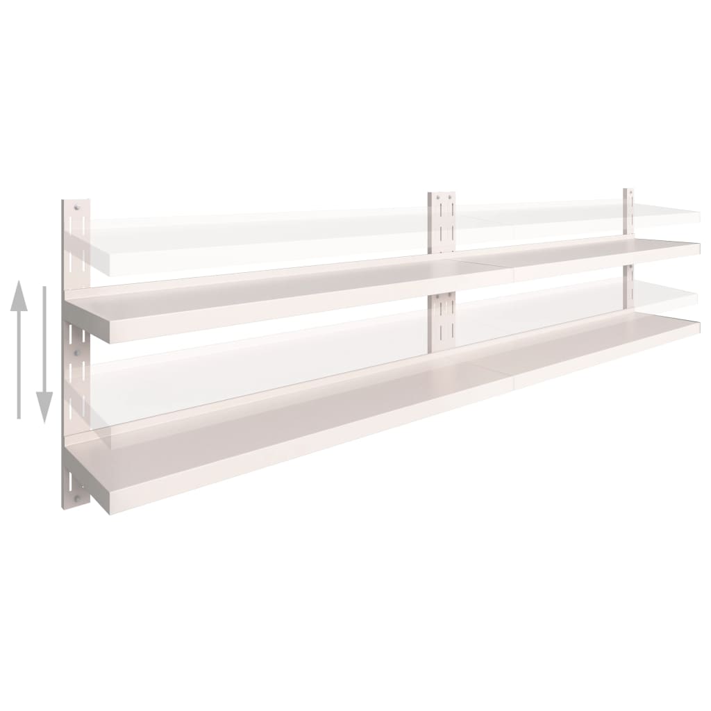 vidaXL Rafturi suspendate 2 niveluri 2 buc. 300x30 cm oțel inoxidabil