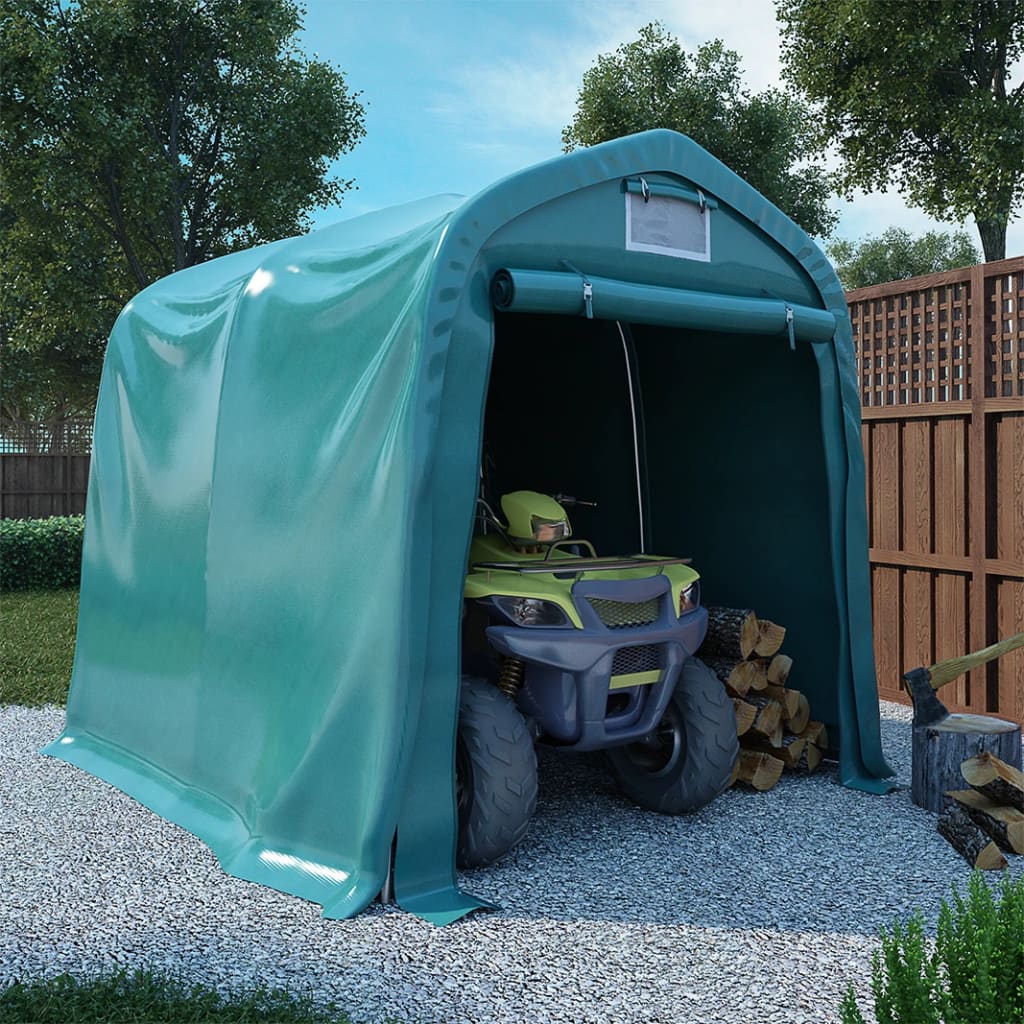 vidaXL Cort de garaj, verde, 2,4 x 2,4 m, PVC vidaXL Cort de garaj, verde, 2,4 x 2,4 m, PVC