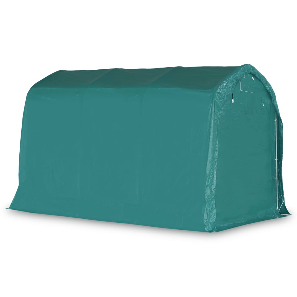 vidaXL Cort de garaj, verde, 2,4 x 3,6 m, PVC