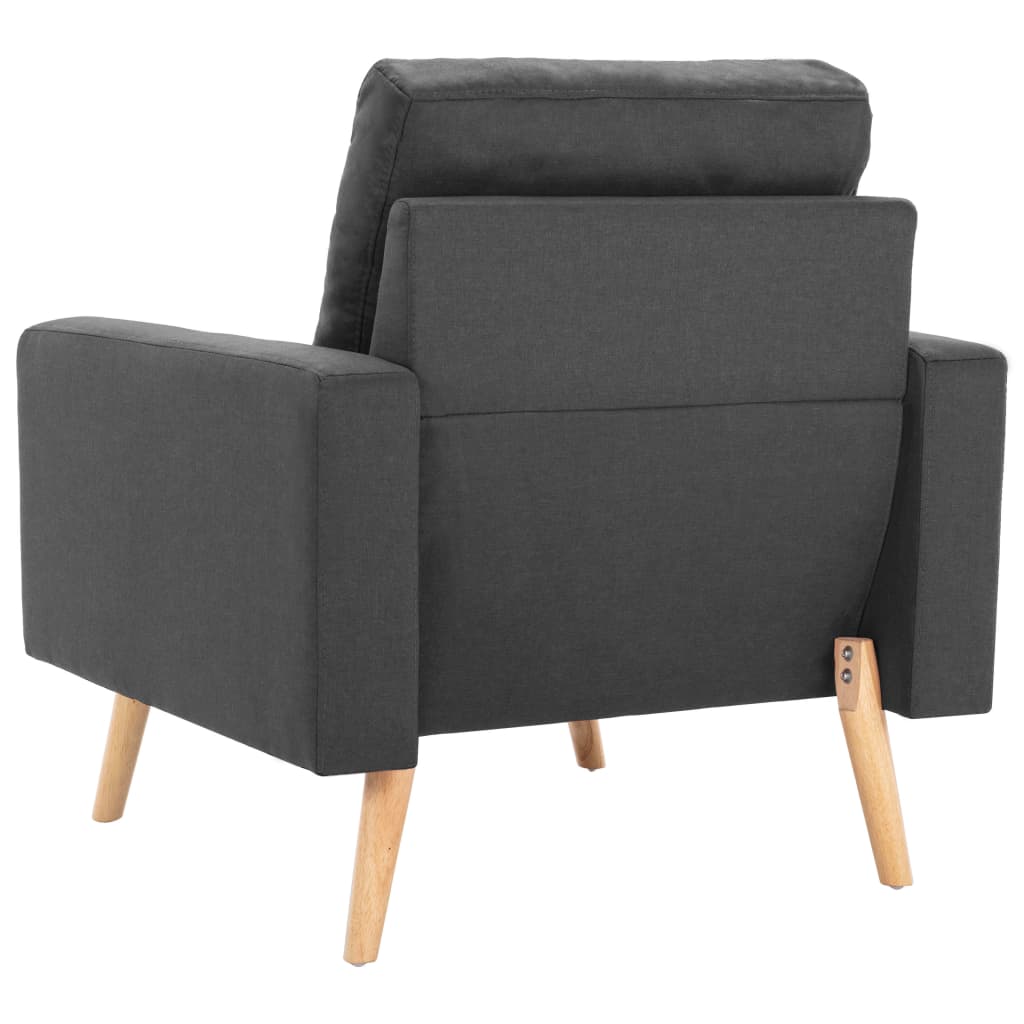vidaXL Set de canapele, 2 piese, gri închis, material textil vidaXL Set de canapele, 2 piese, gri închis, material textil