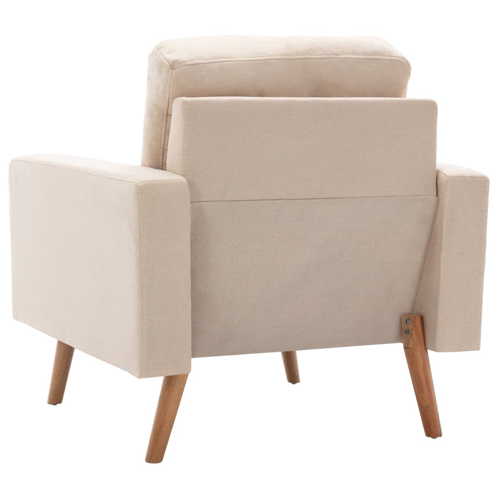 vidaXL Set de canapele, 2 piese, crem, material textil vidaXL Set de canapele, 2 piese, crem, material textil