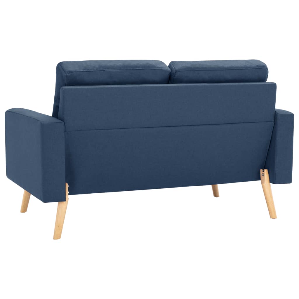 vidaXL Set de canapele, 2 piese, albastru, material textil vidaXL Set de canapele, 2 piese, albastru, material textil