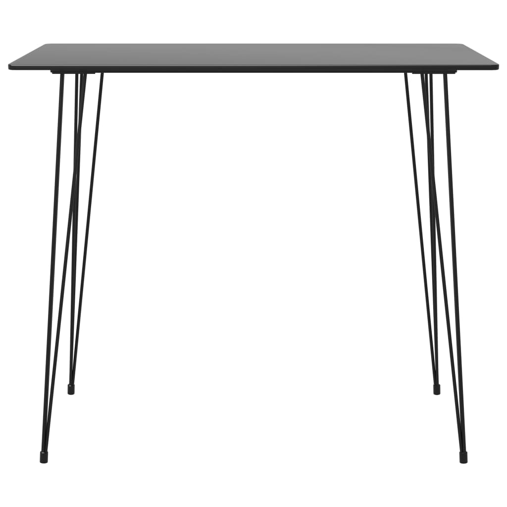 vidaXL Set mobilier de bar, 7 piese, negru și alb