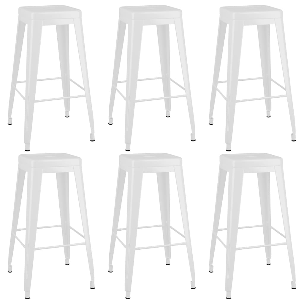 vidaXL Set mobilier de bar, 7 piese, negru și alb