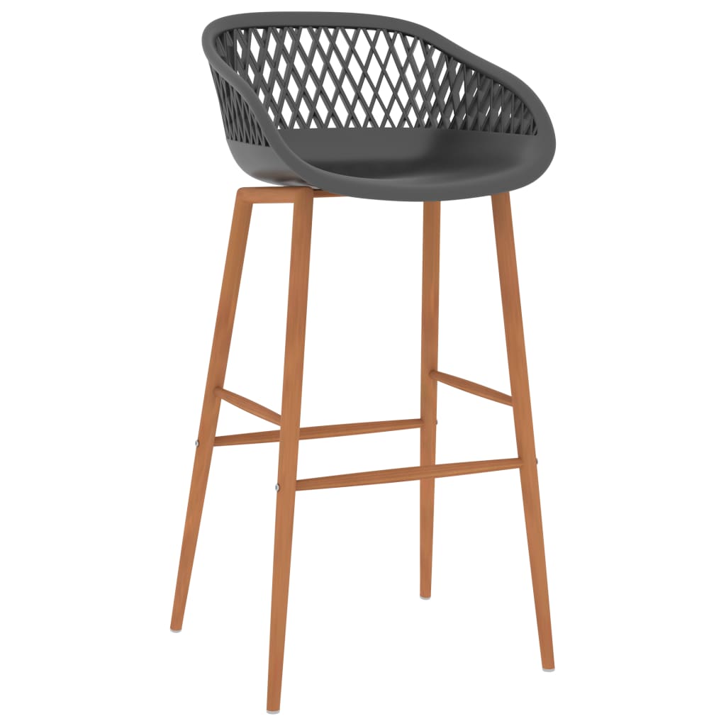 vidaXL Set mobilier de bar, 5 piese, alb și gri