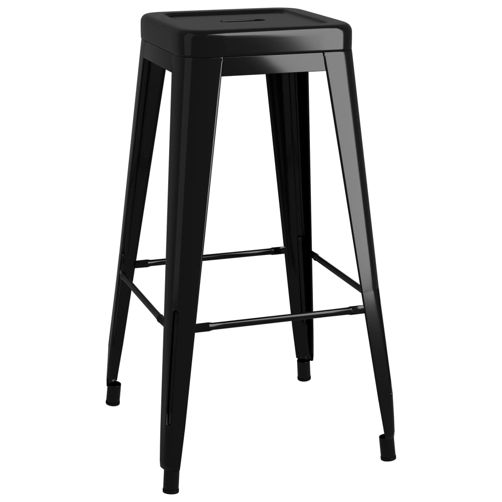 vidaXL Set mobilier de bar, 7 piese, alb și negru vidaXL Set mobilier de bar, 7 piese, alb și negru