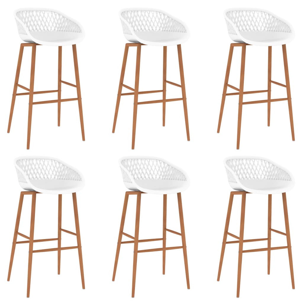 vidaXL Set mobilier de bar, 7 piese, alb vidaXL Set mobilier de bar, 7 piese, alb