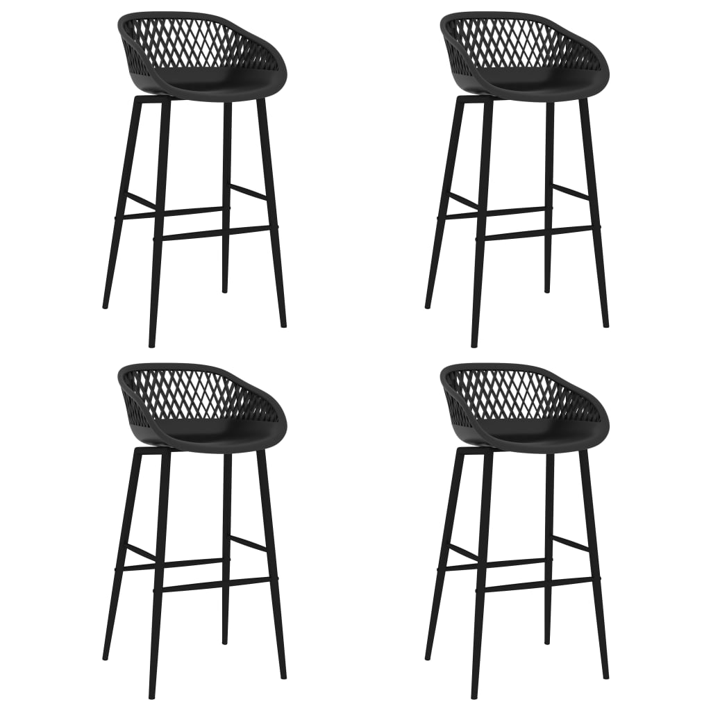 vidaXL Set mobilier de bar, 5 piese, alb și negru