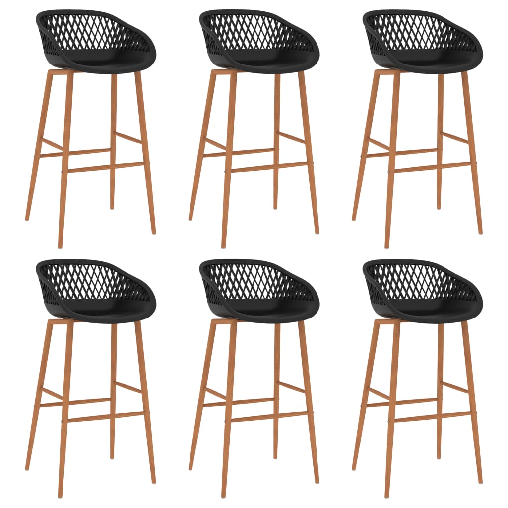 vidaXL Set mobilier de bar, 7 piese, alb și negru vidaXL Set mobilier de bar, 7 piese, alb și negru