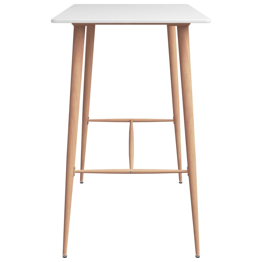 vidaXL Set mobilier de bar, 7 piese, alb și gri vidaXL Set mobilier de bar, 7 piese, alb și gri
