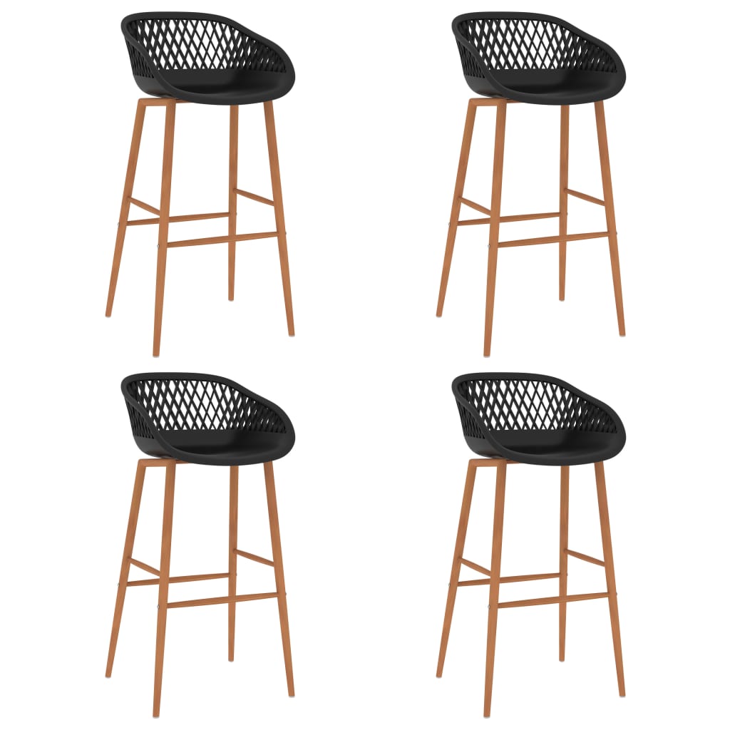 vidaXL Set mobilier de bar, 5 piese, negru