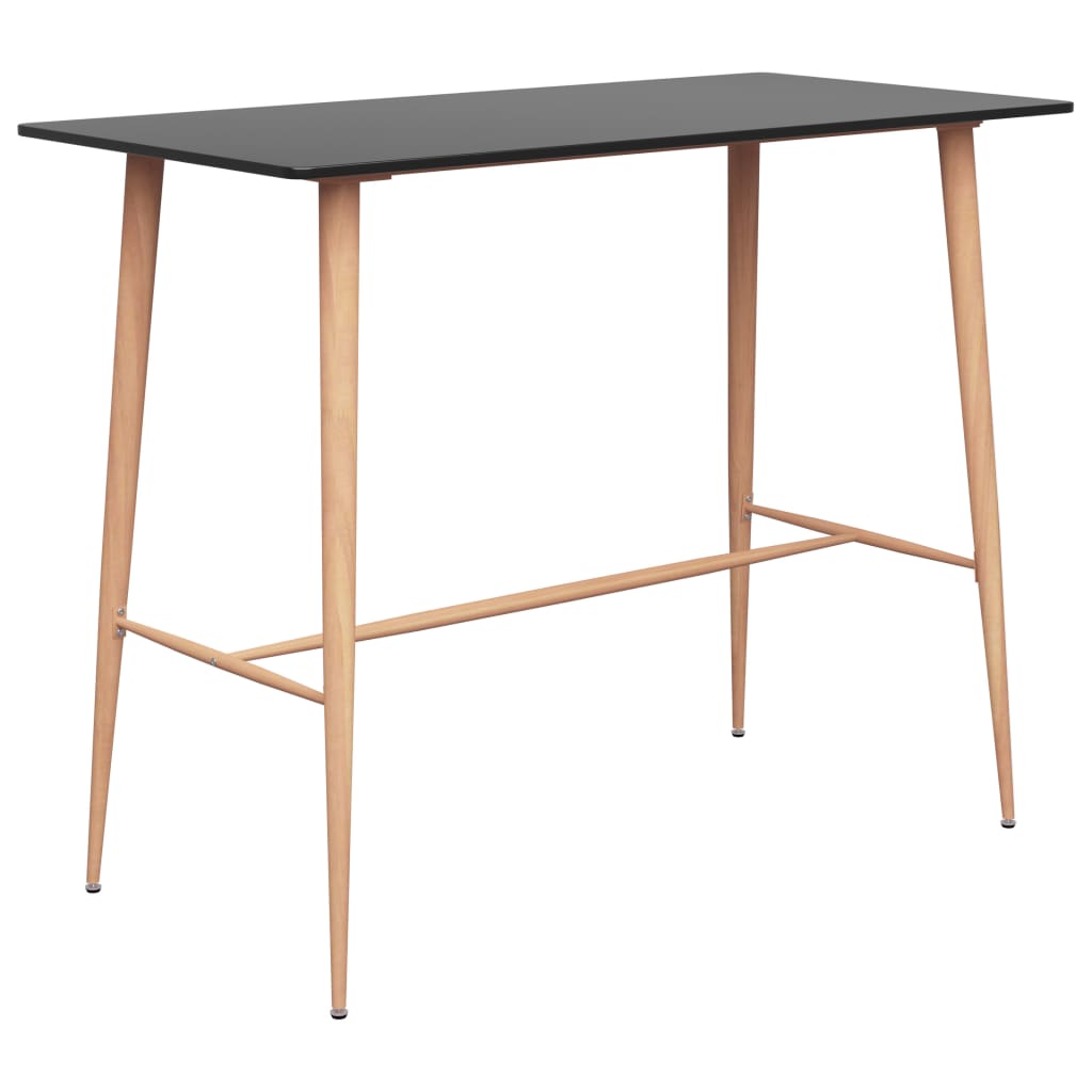 vidaXL Set mobilier de bar, 5 piese, negru și gri