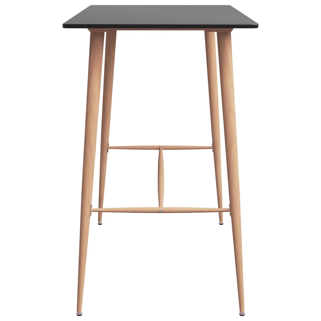 vidaXL Set mobilier de bar, 5 piese, negru și gri