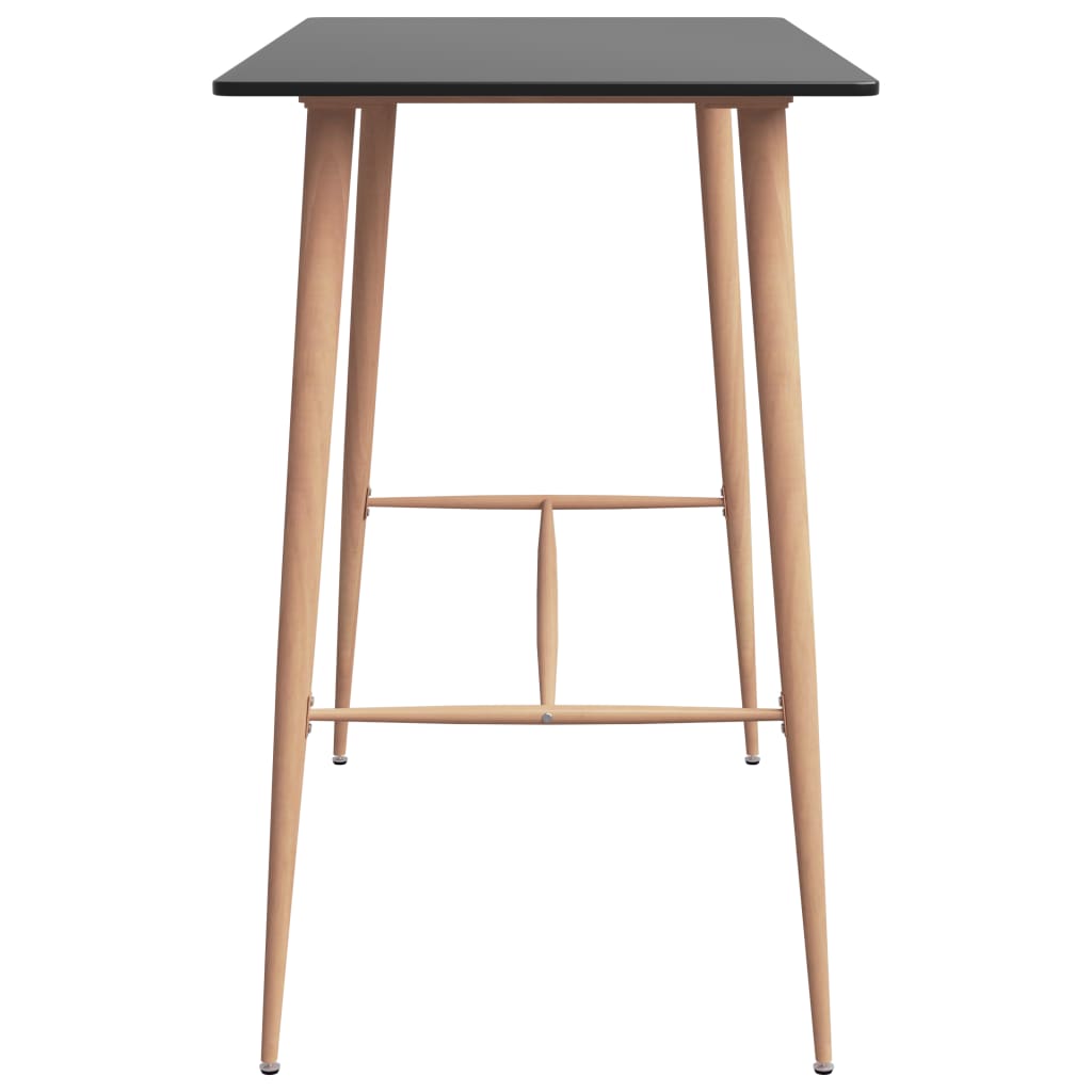 vidaXL Set mobilier de bar, 7 piese, negru vidaXL Set mobilier de bar, 7 piese, negru