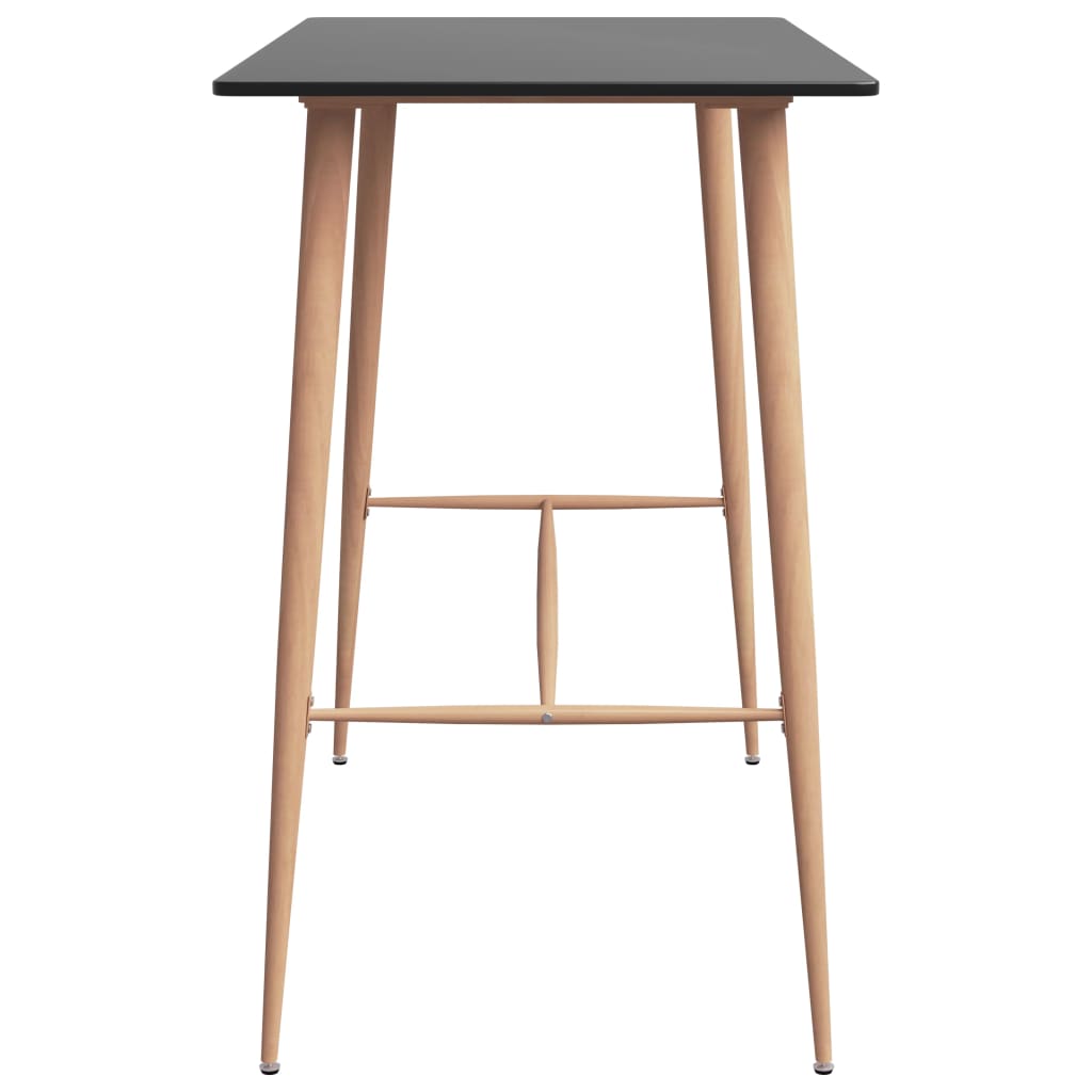 vidaXL Set mobilier de bar, 7 piese, negru vidaXL Set mobilier de bar, 7 piese, negru