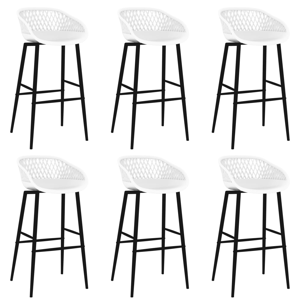 vidaXL Set mobilier de bar, 7 piese, negru și alb vidaXL Set mobilier de bar, 7 piese, negru și alb