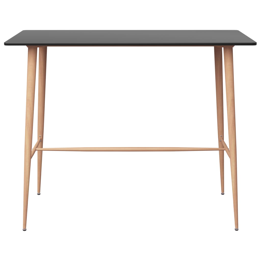 vidaXL Set mobilier de bar, 7 piese, negru vidaXL Set mobilier de bar, 7 piese, negru