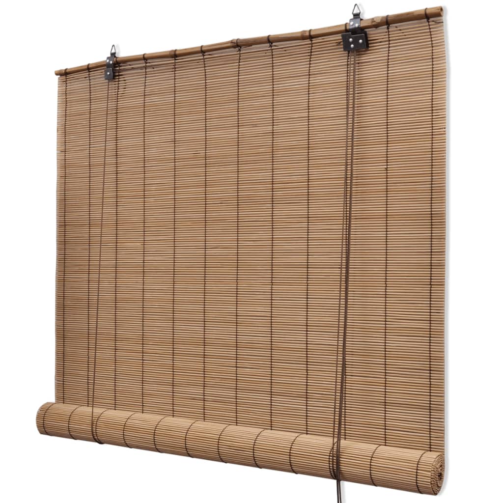 vidaXL Jaluzele din bambus tip rulou, 2 buc., maro, 80 x 160 cm