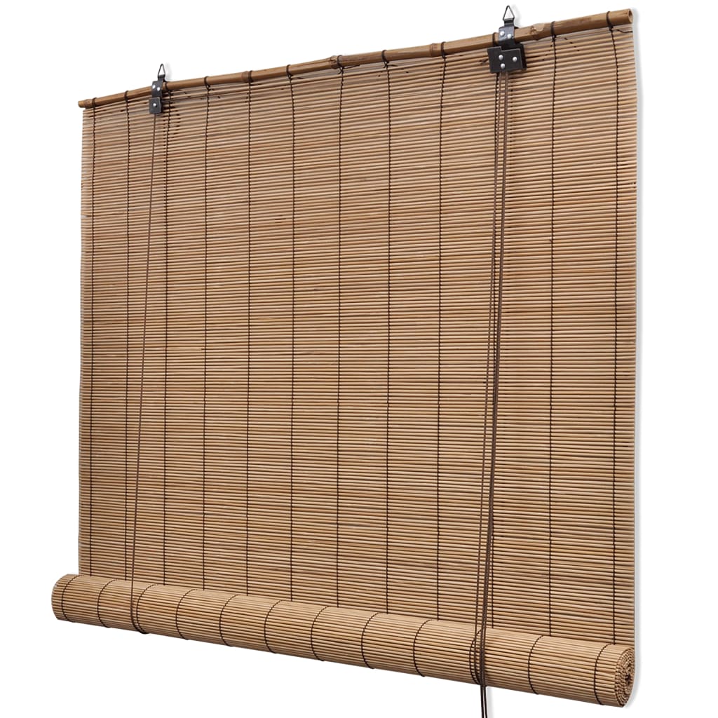 vidaXL Jaluzele din bambus tip rulou, 2 buc., maro, 150 x 220 cm vidaXL Jaluzele din bambus tip rulou, 2 buc., maro, 150 x 220 cm