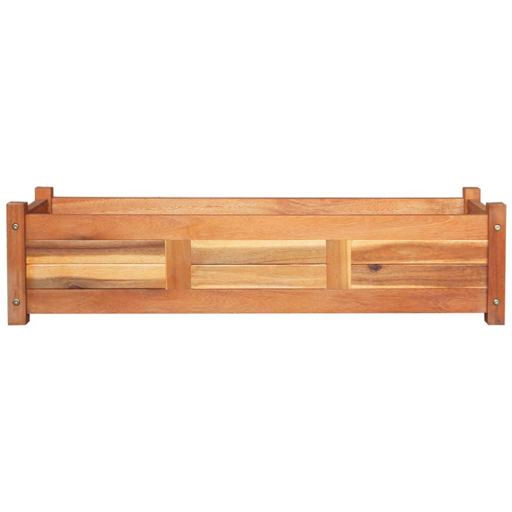 vidaXL Straturi înălțate de grădină, 2 buc, 100x30x25 cm, lemn acacia vidaXL Straturi înălțate de grădină, 2 buc, 100x30x25 cm, lemn acacia
