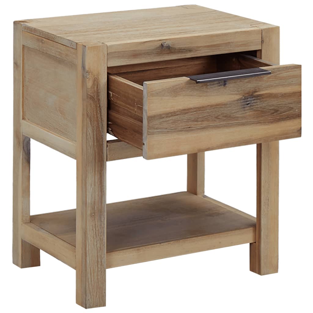 vidaXL Noptiere cu sertare, 2 buc., 40x30x48 cm, lemn masiv de acacia